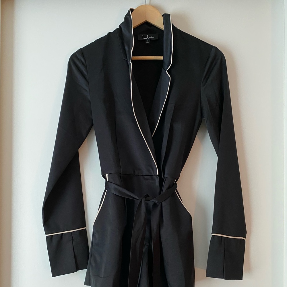 Black Satin Pajama Jumper